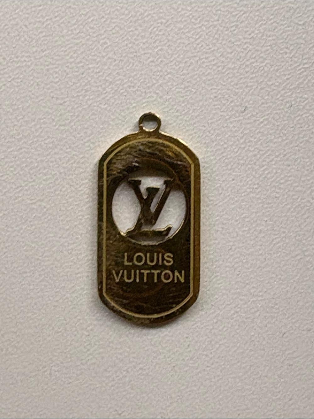 Louis Vuitton Gold Logo Pendant Charm